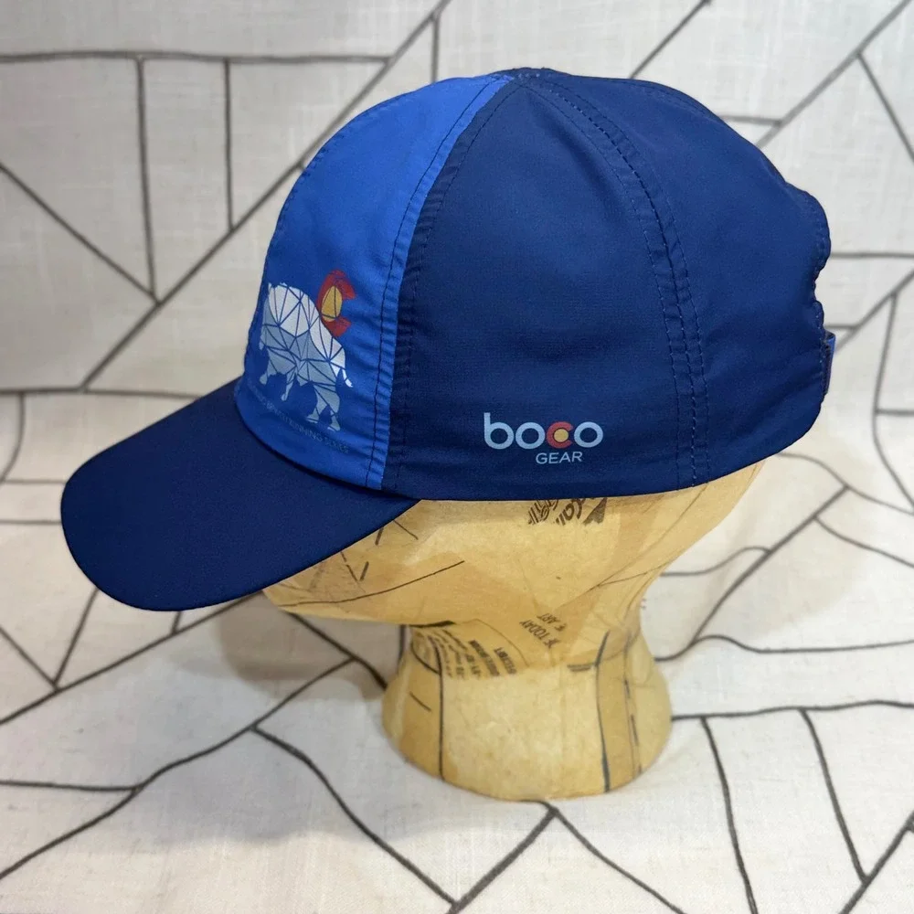 BOCO Gear Running Hat OSFM Blue Colorado Brewery Running Series Buffalo Cap